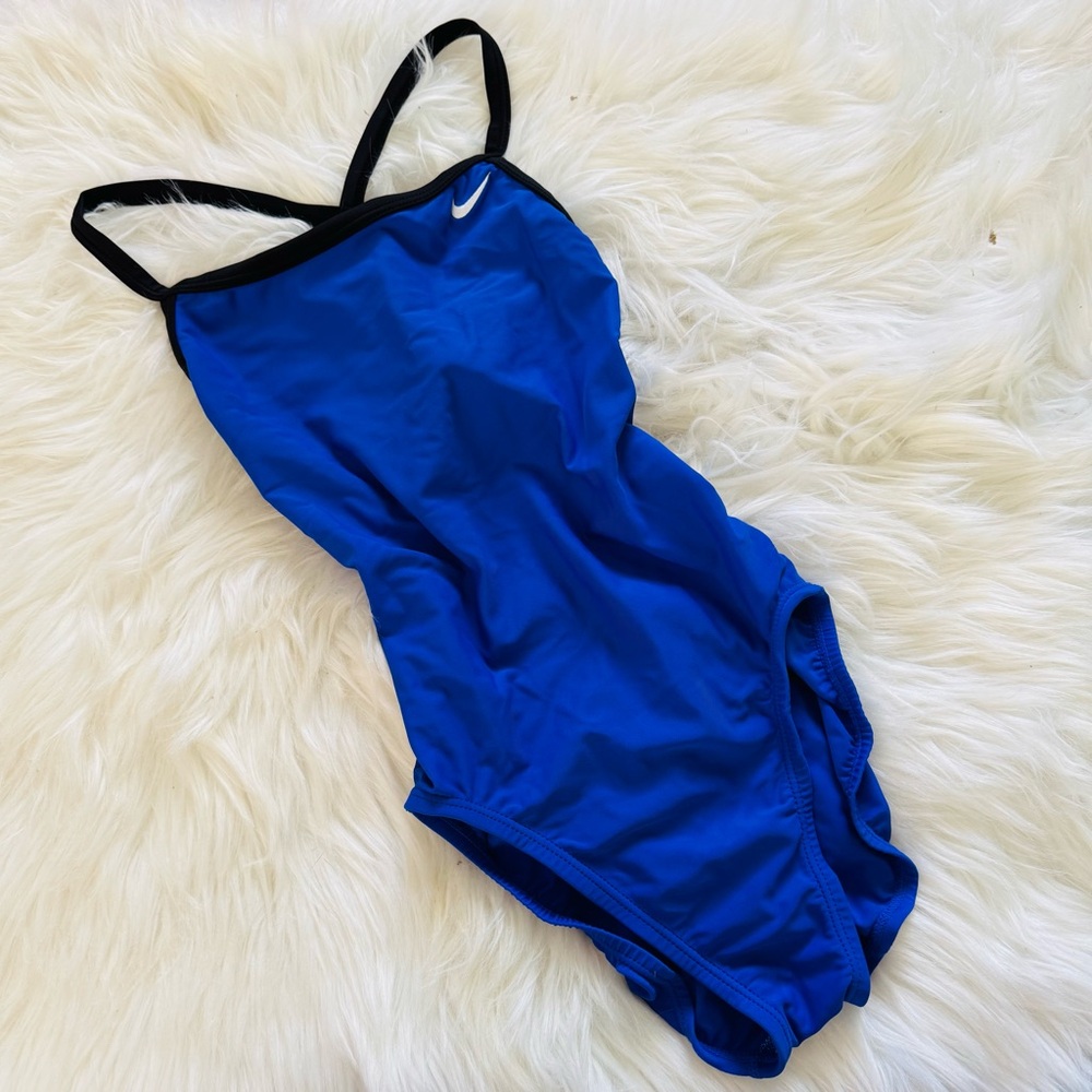 Vintage 90s style Nike women’s sporty crisscross cheeky one piece swimsuit